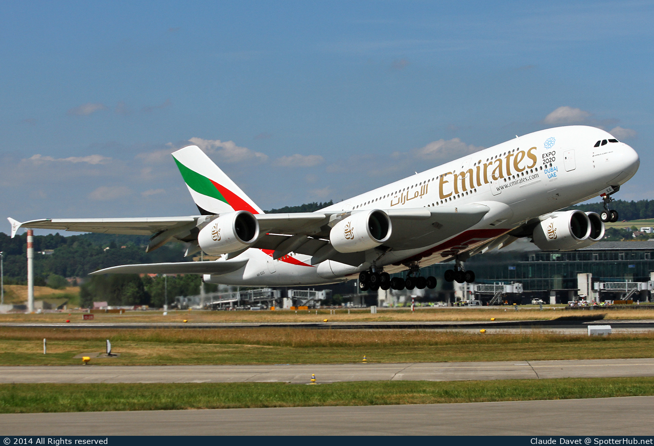 Photo of A6-EEG - Airbus A380-861 operated by Emirates