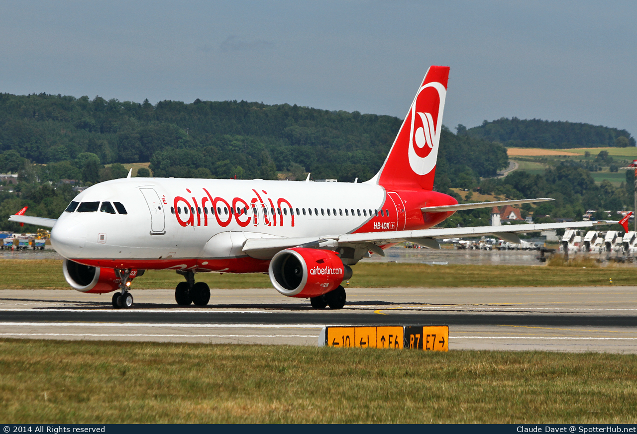 Photo of HB-IOX - Airbus A319-112 operated by Air Berlin (opb Belair Airlines)