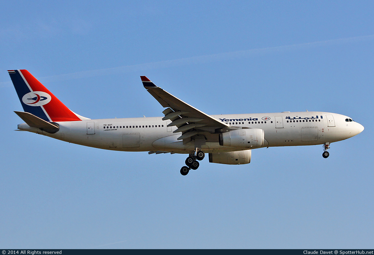 Photo of 7O-ADT - Airbus A330-243 operated by Yemenia