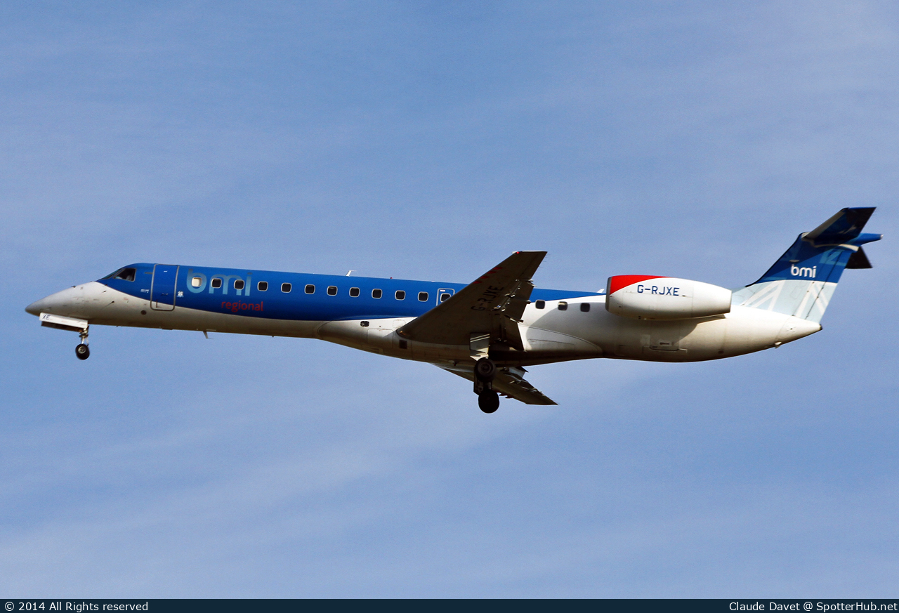 Photo of G-RJXE - Embraer ERJ-145EP operated by bmi Regional