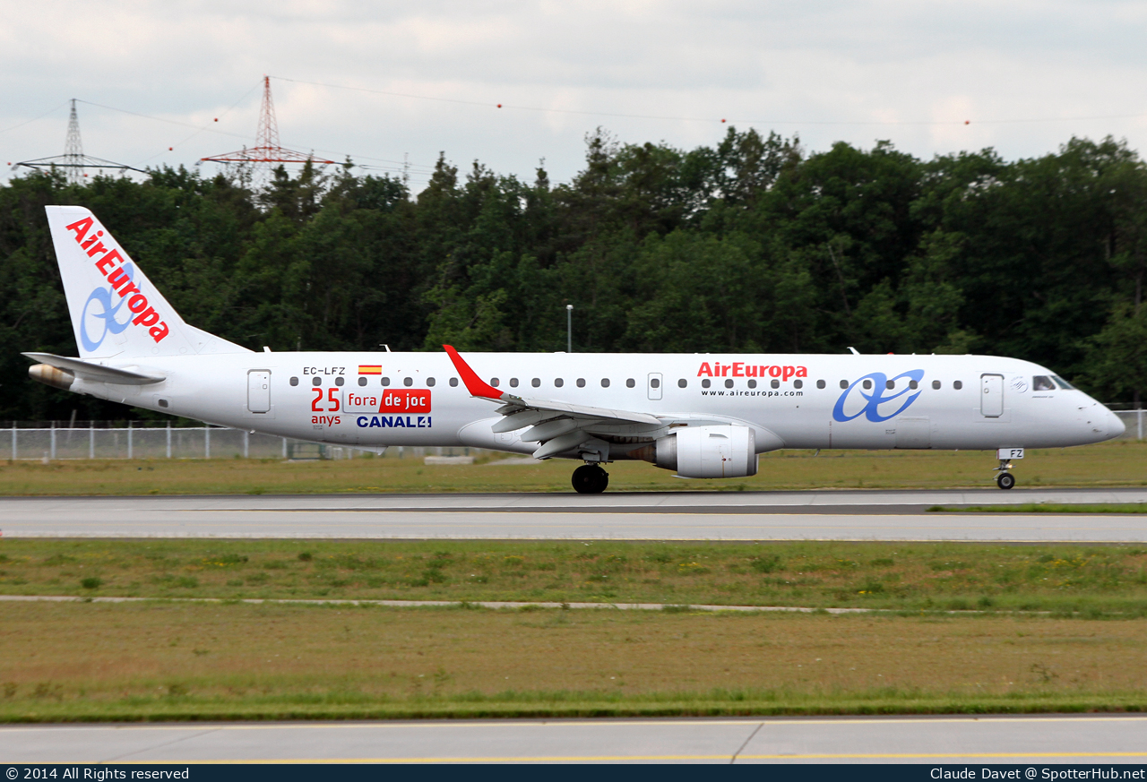 Photo of EC-LFZ - Embraer ERJ-195LR operated by Air Europa