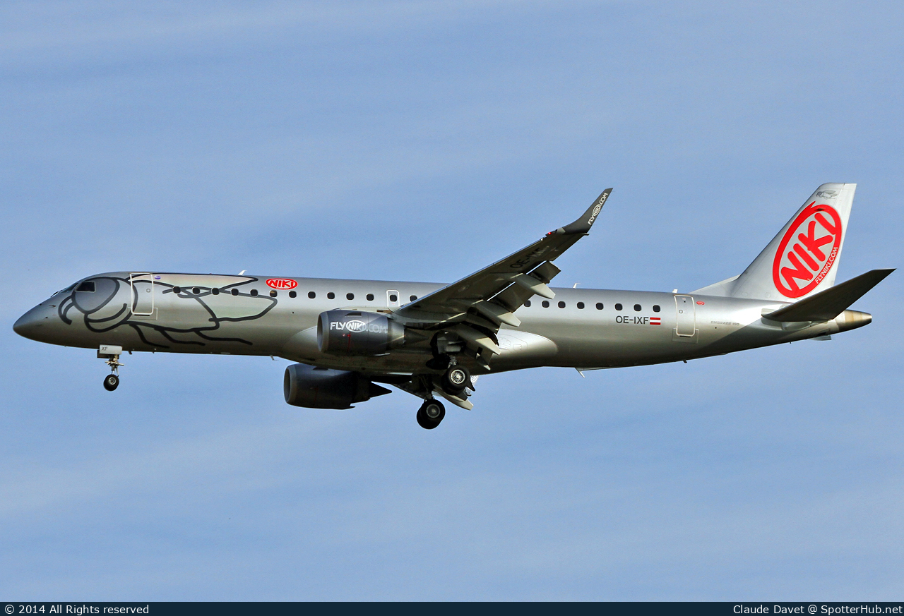 Photo of OE-IXF - Embraer ERJ-190LR operated by Niki