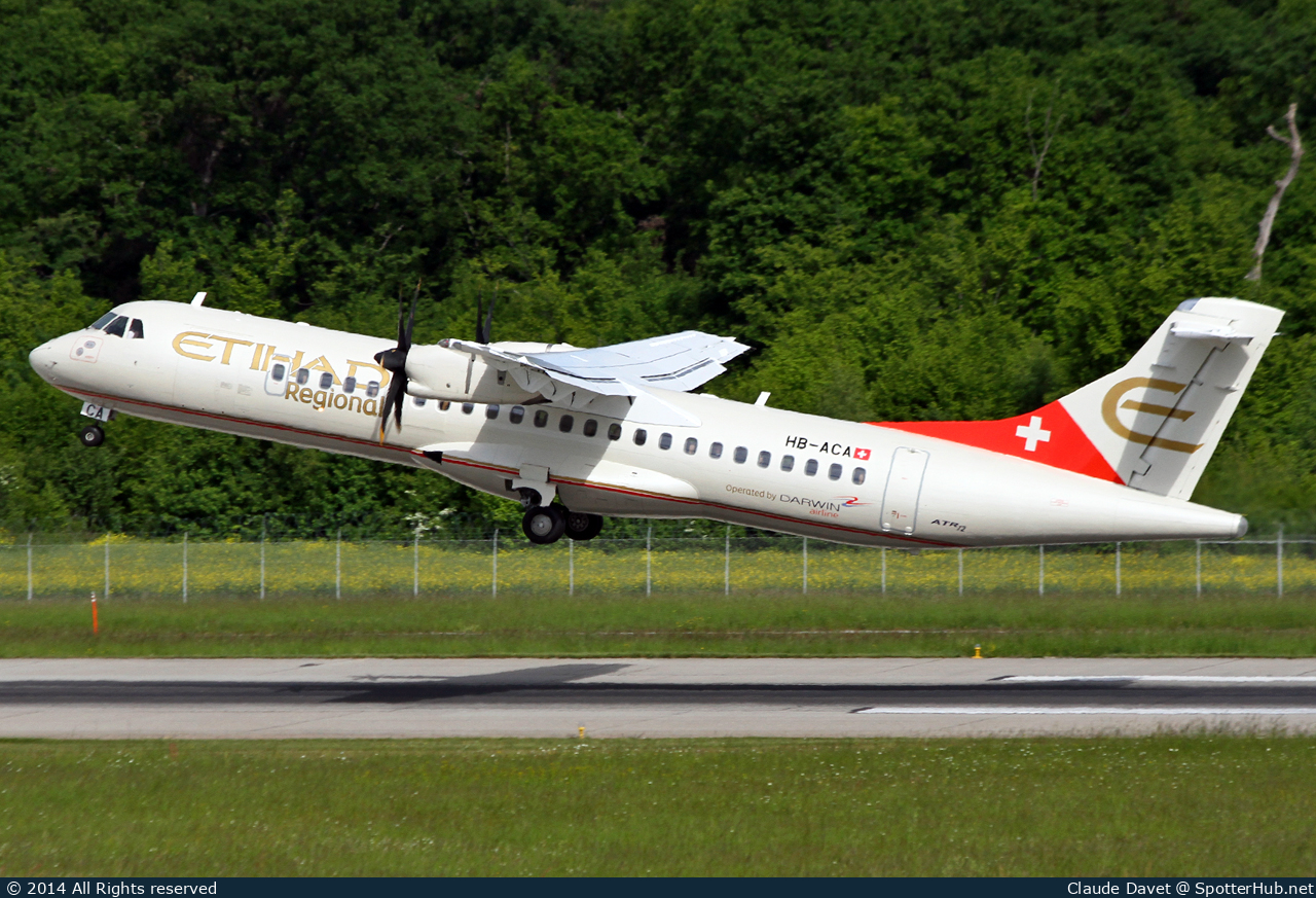 Photo of HB-ACA - ATR 72-500 operated by Etihad Regional (opb Darwin Airline)