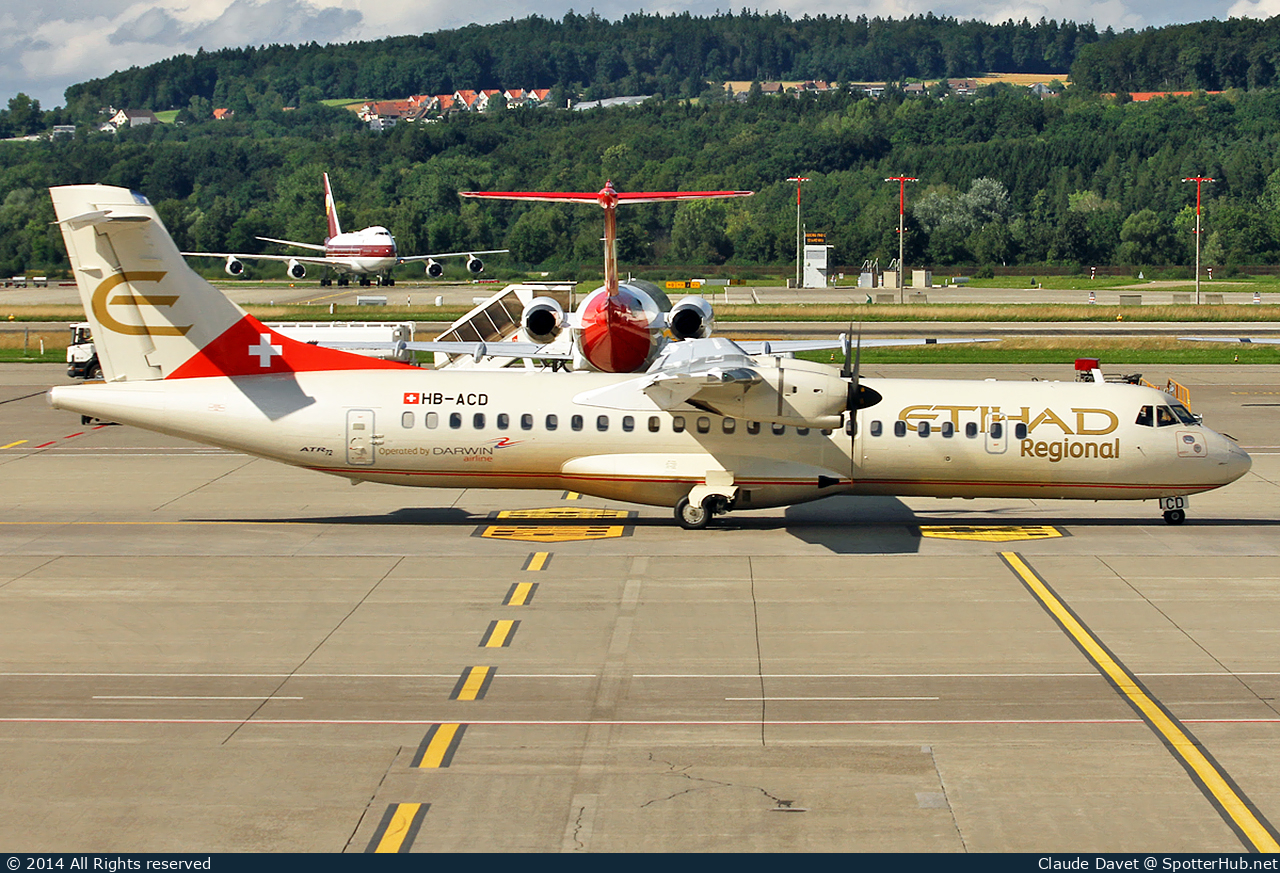 Photo of HB-ACD - ATR 72-500 operated by Etihad Regional (opb Darwin Airline)