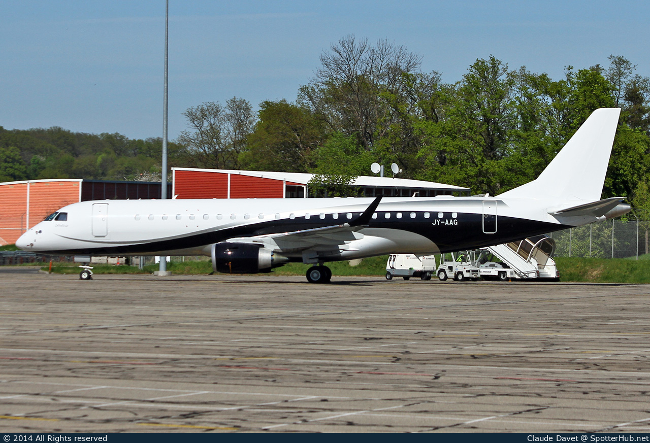 Photo of JY-AAG - Embraer Lineage 1000 operated by Arab Wings Company