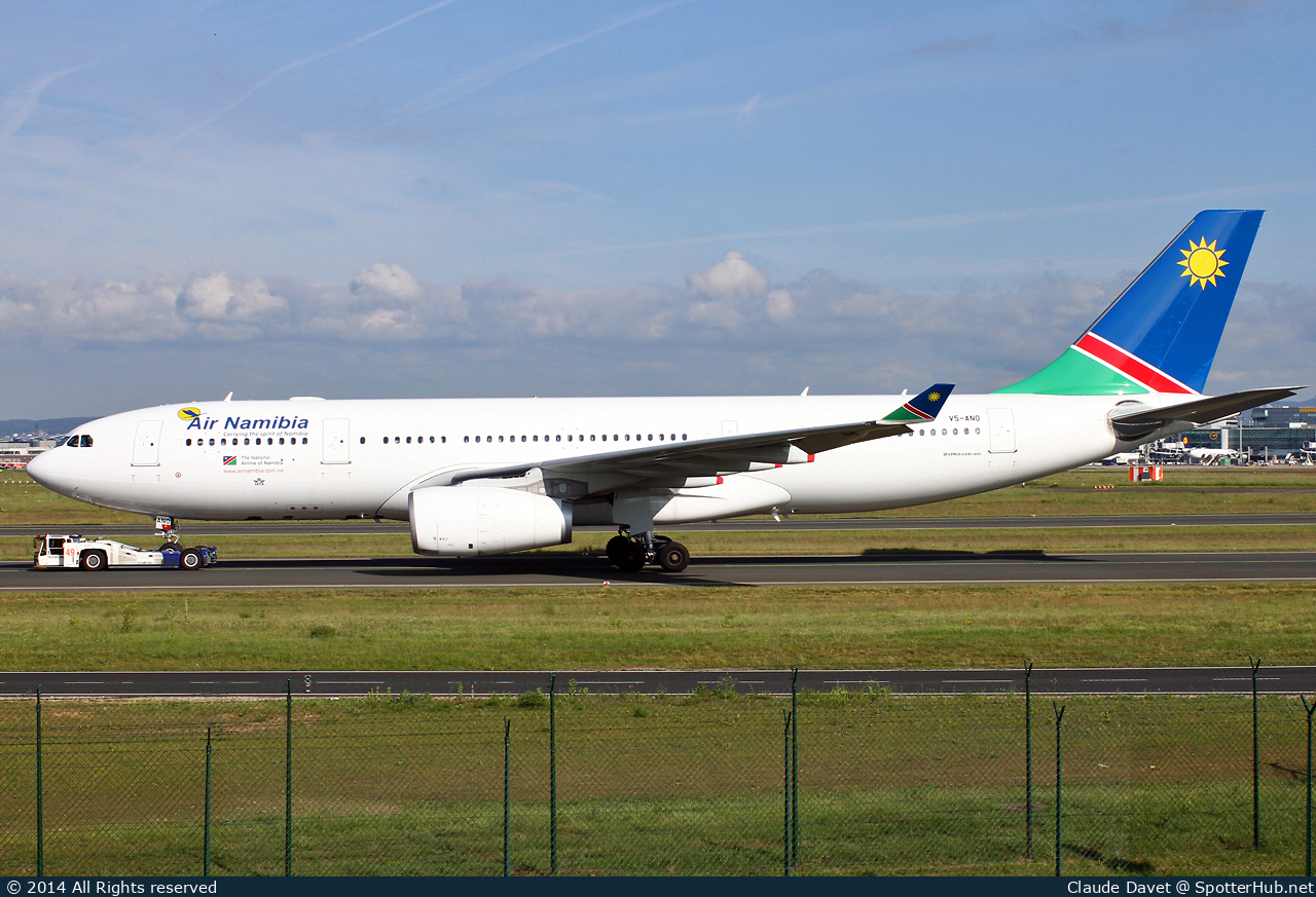 Photo of V5-ANO - Airbus A330-243 operated by Air Namibia