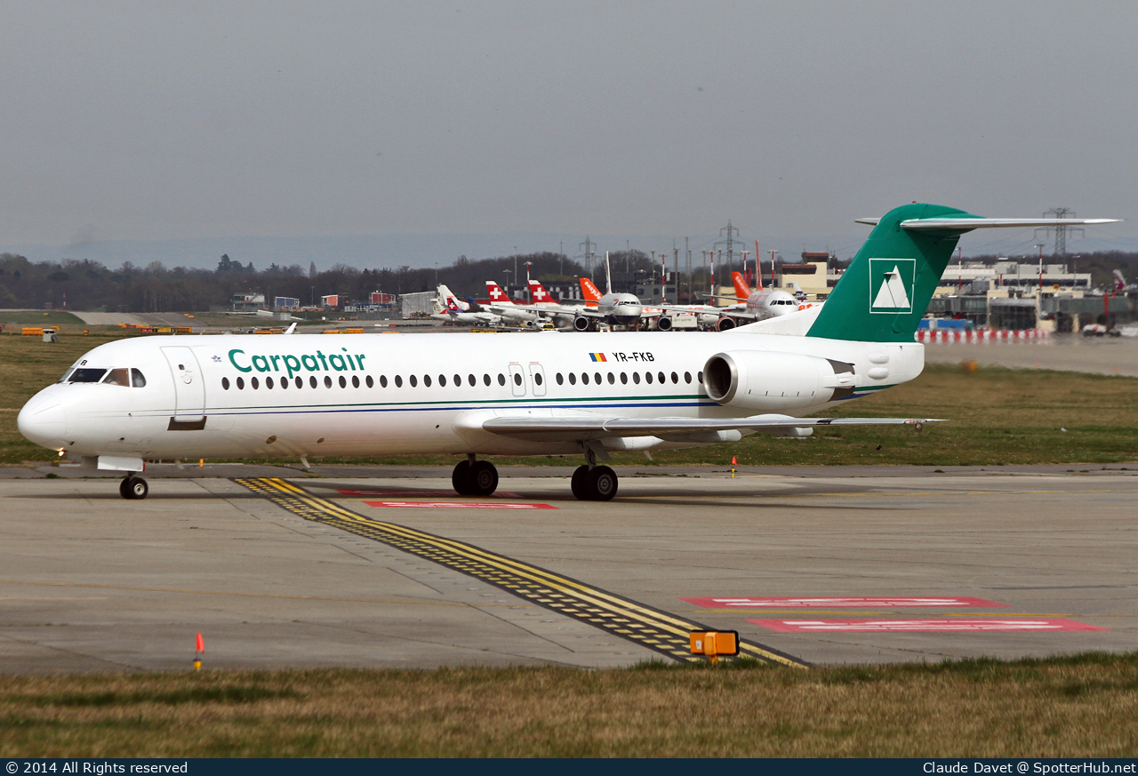 Photo of YR-FKB - Fokker 100 operated by Carpatair
