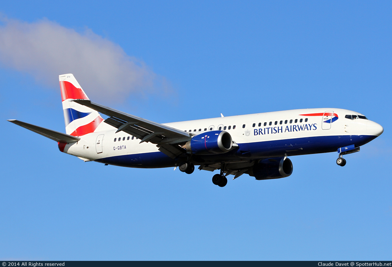 Photo of G-GBTA - Boeing 737-436 operated by British Airways