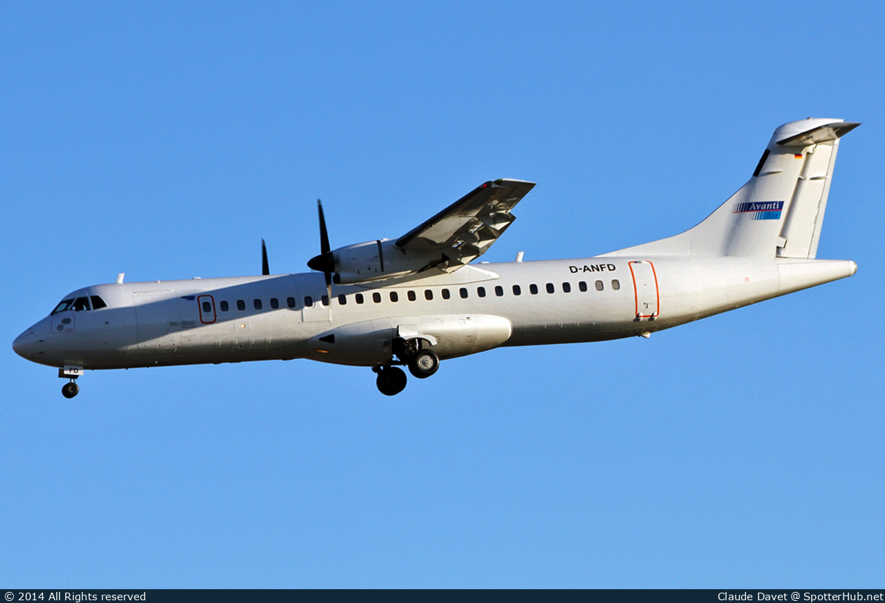 Photo of D-ANFD - ATR 72-202 operated by Avanti Air