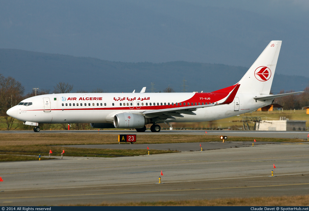 Photo of 7T-VJO - Boeing 737-8D6 operated by Air Algérie