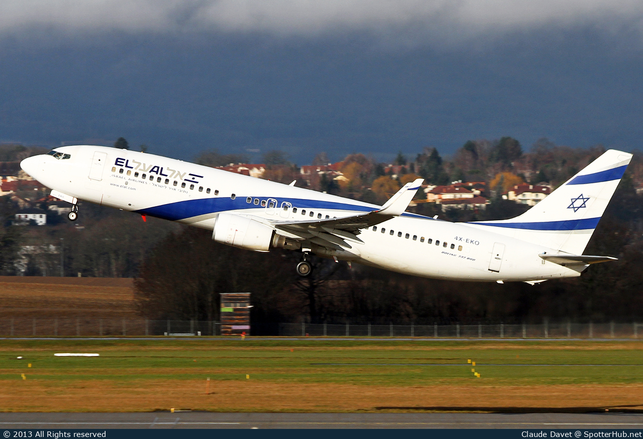 Photo of 4X-EKO - Boeing 737-86Q operated by El Al Israel Airlines