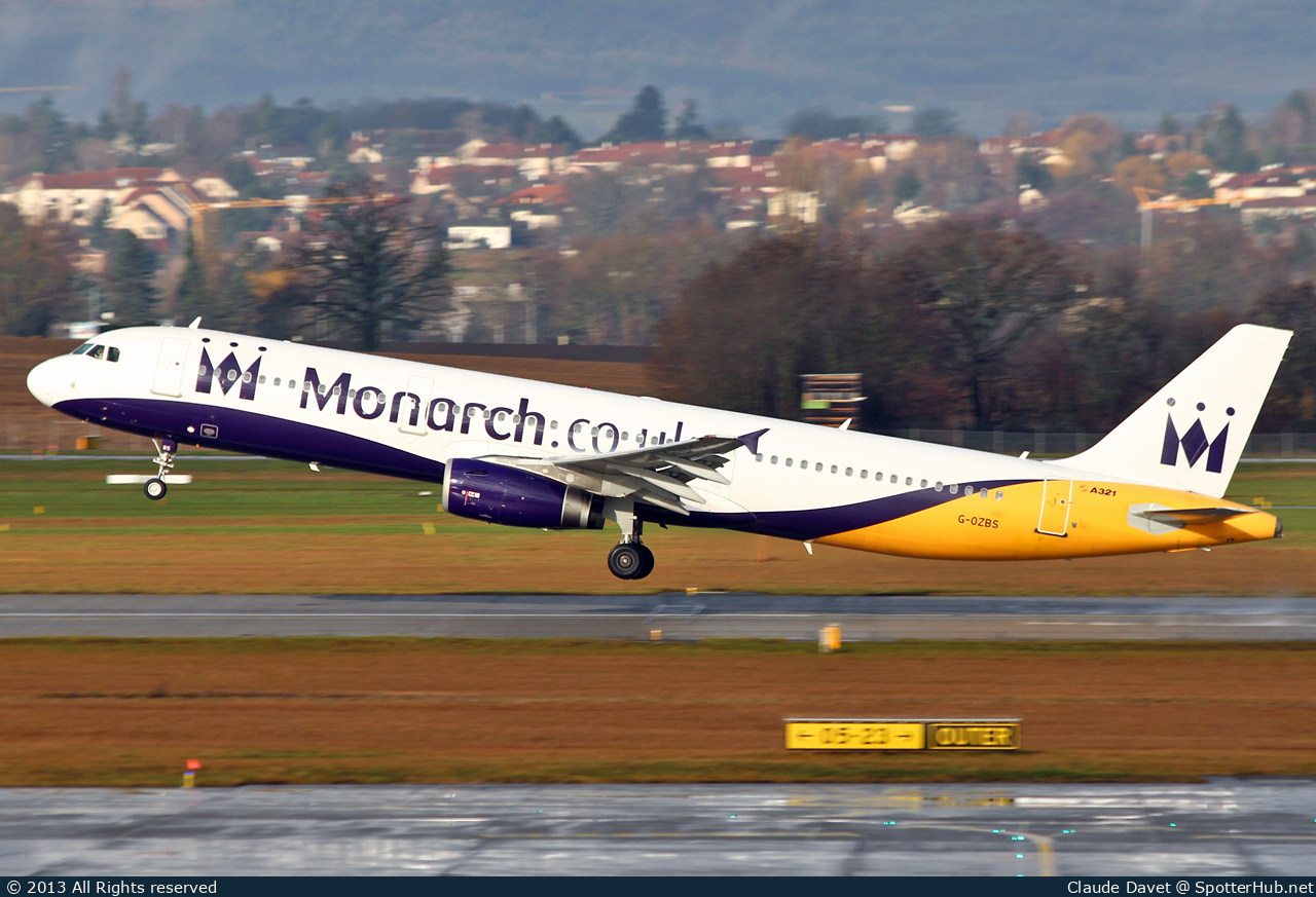 Photo of G-OZBS - Airbus A321-231 operated by Monarch Airlines