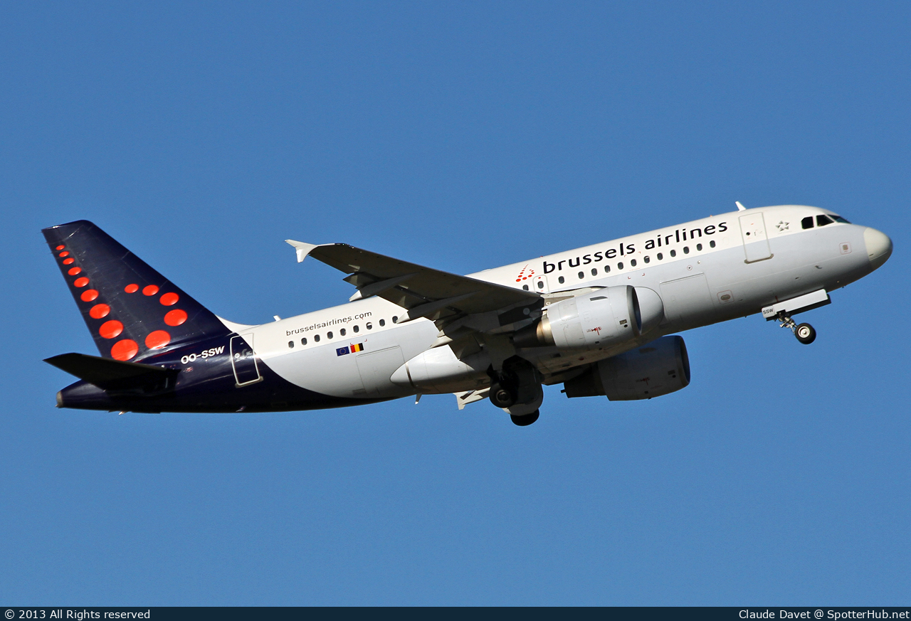 Photo of OO-SSW - Airbus A319-111 operated by Brussels Airlines