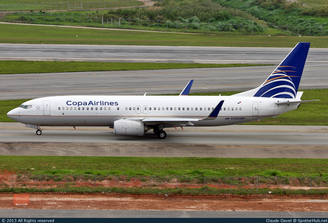 Photo of HP-1729CMP - Boeing 737-8V3 operated by Copa Airlines