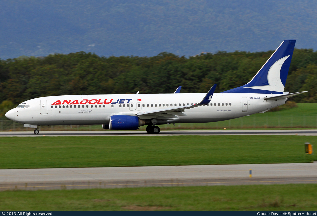 Photo of TC-SUO - Boeing 737-86Q operated by AnadoluJet (opb SunExpress)