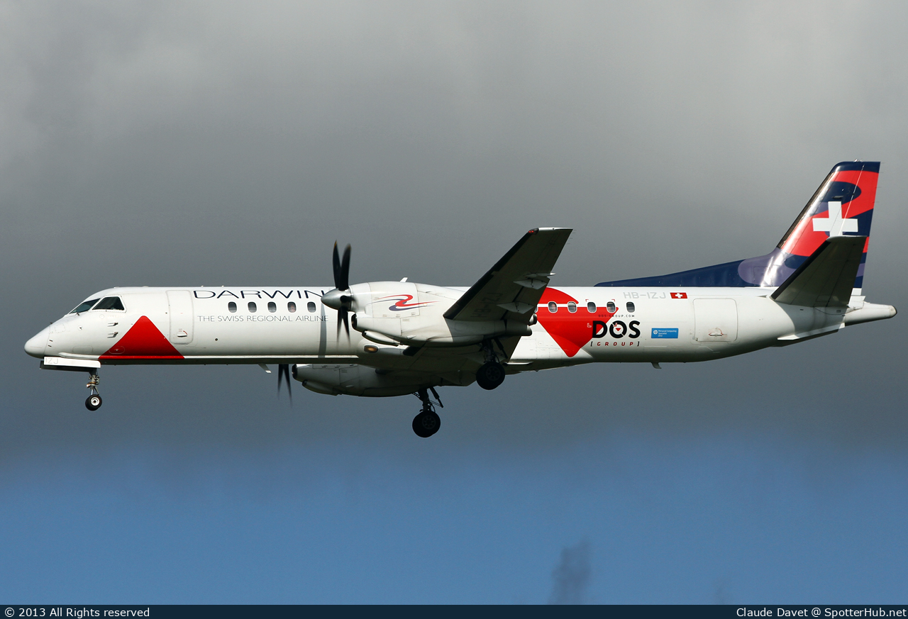 Photo of HB-IZJ - Saab 2000 operated by Darwin Airline