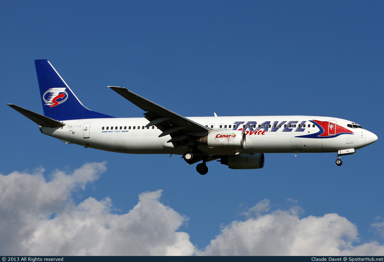 Photo of OK-TVD - Boeing 737-86N operated by Travel Service