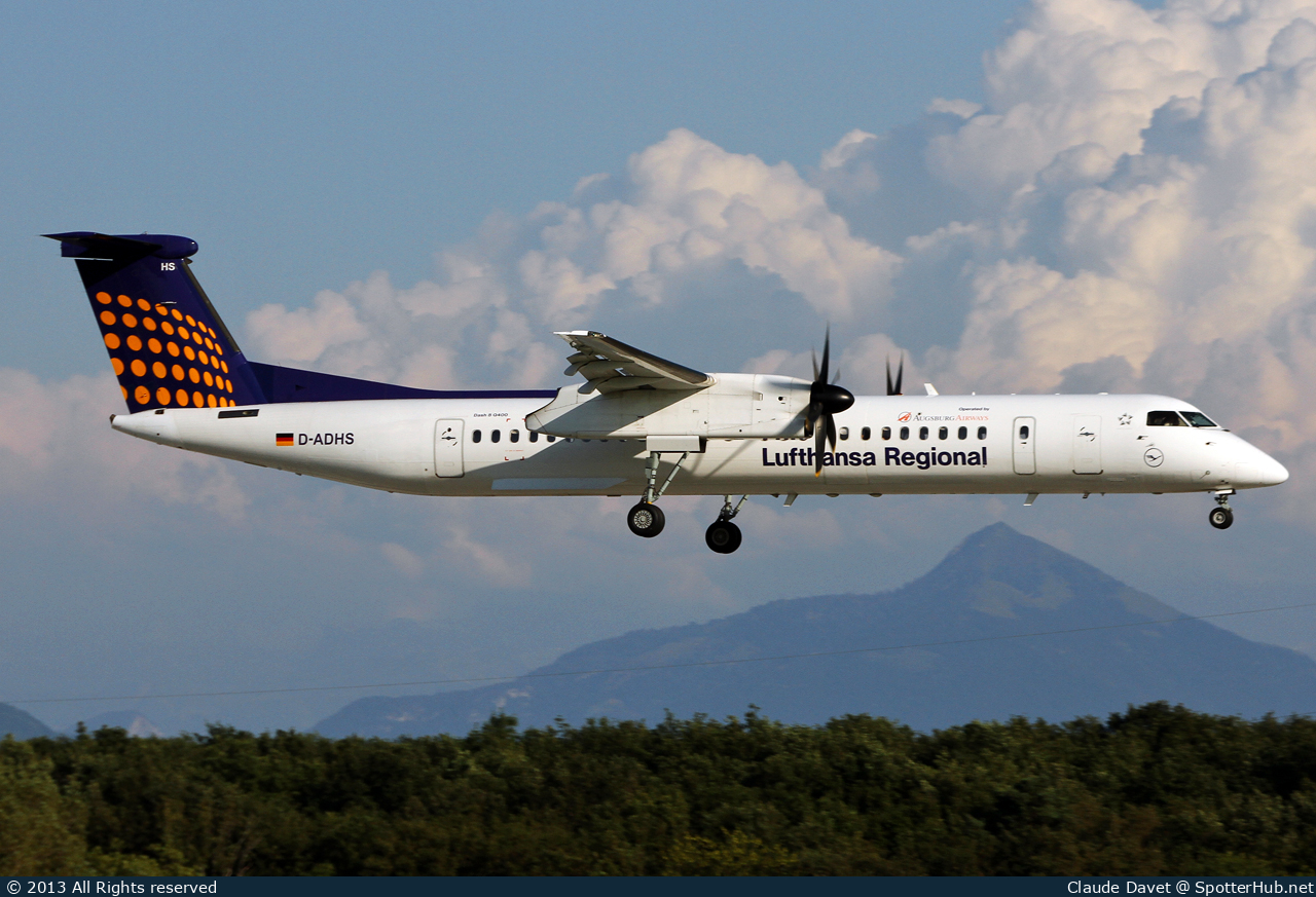 Photo of D-ADHS - Bombardier DHC-8-402 Dash 8 Q400 operated by Lufthansa Regional (opb Augsburg Airways)