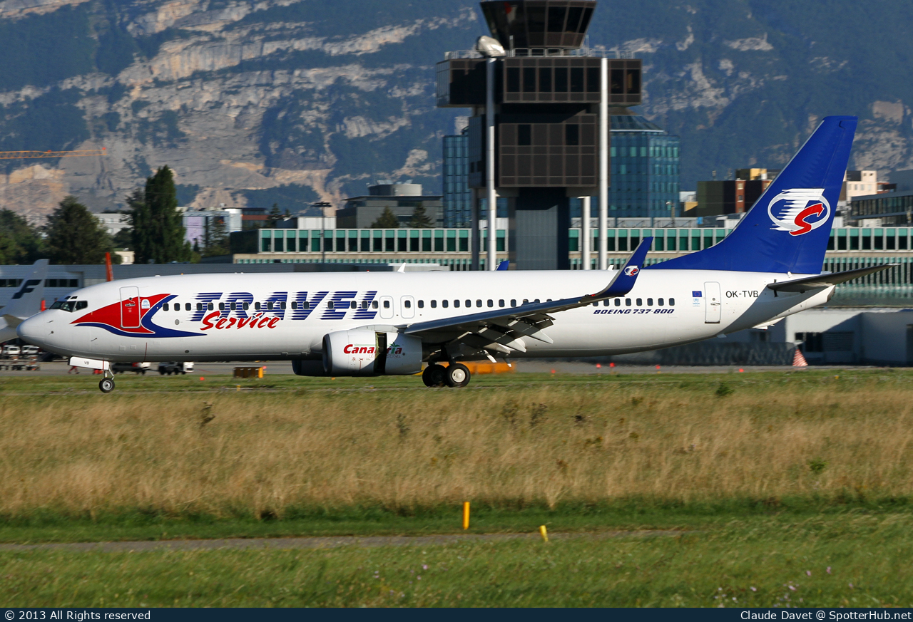 Photo of OK-TVB - Boeing 737-8CX operated by Travel Service