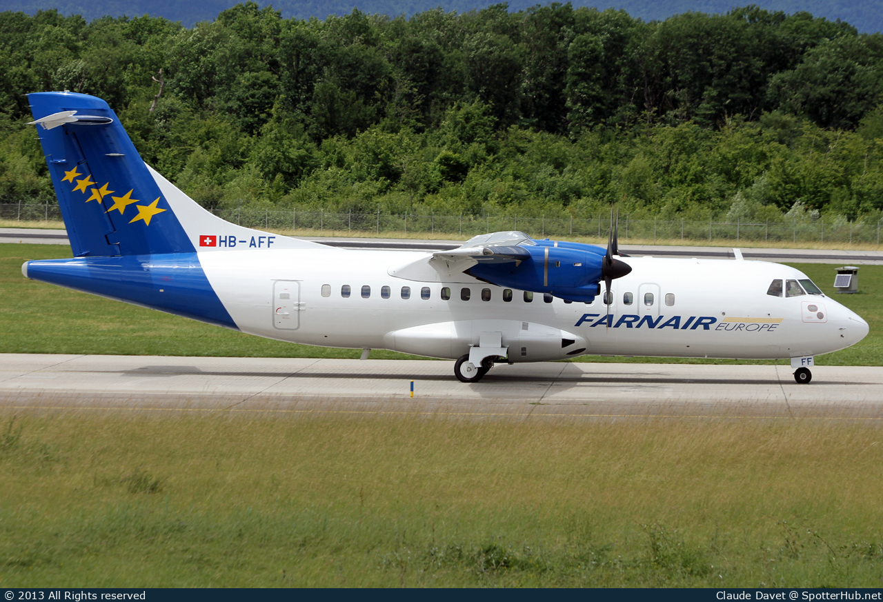 Photo of HB-AFF - ATR 42-320 operated by Farnair Switzerland