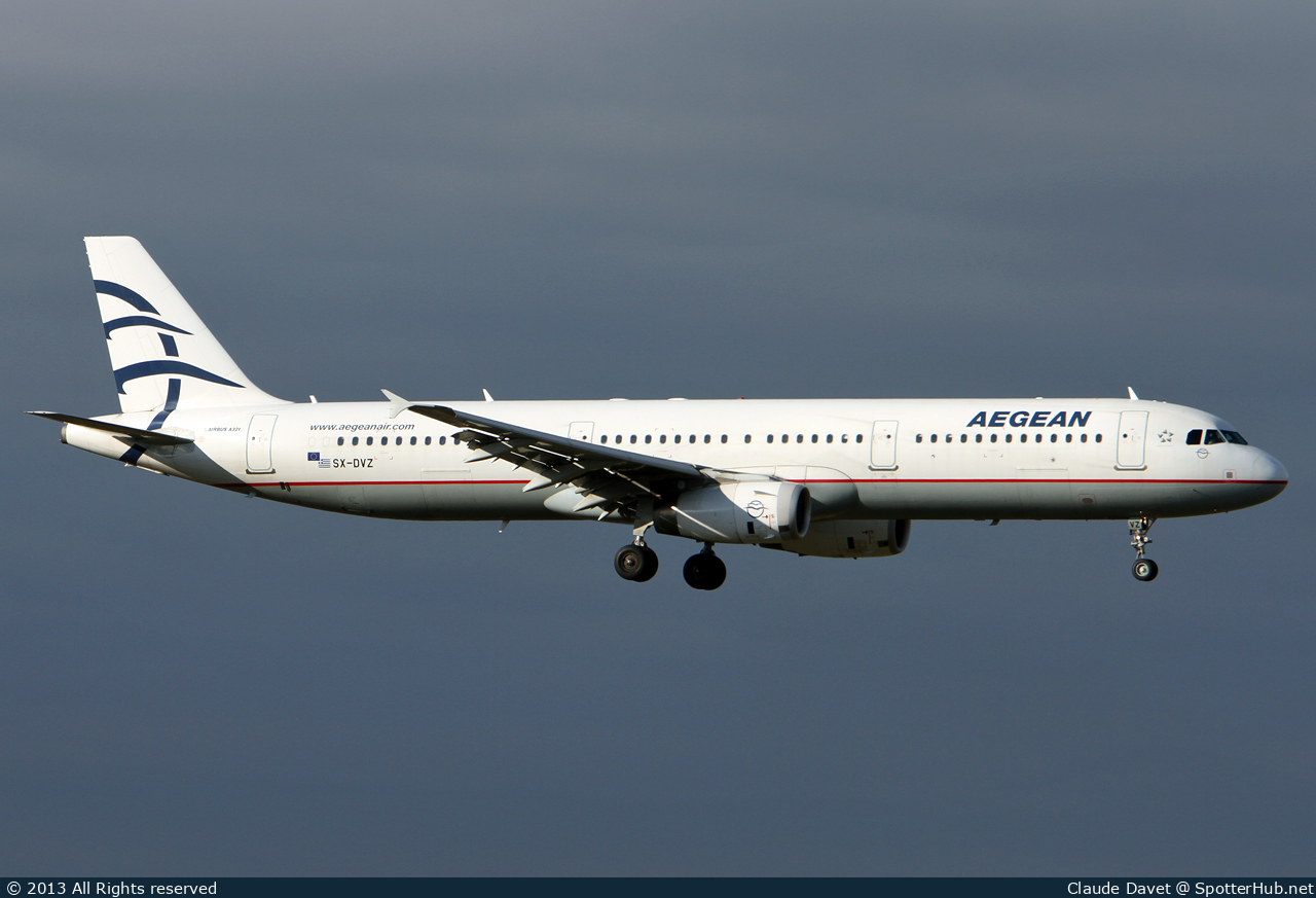Photo of SX-DVZ - Airbus A321-231 operated by Aegean Airlines