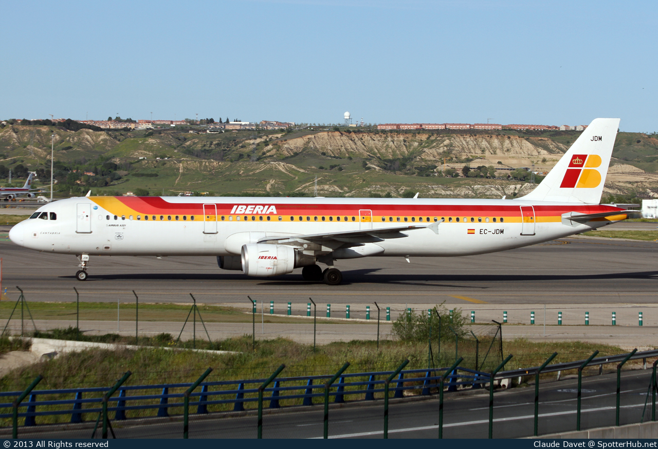 Photo of EC-JDM - Airbus A321-213 operated by Iberia