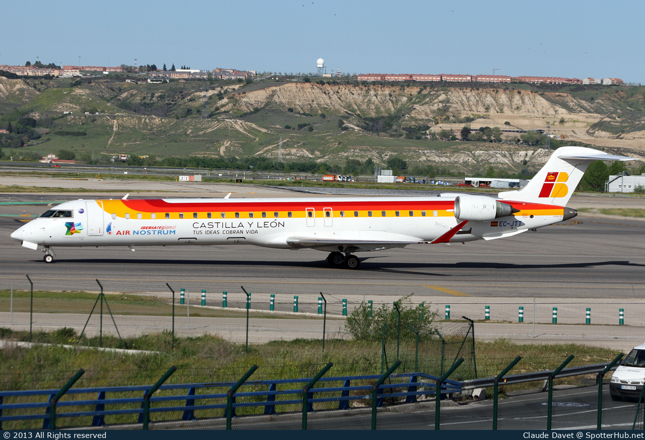 Photo of EC-JTT - Bombardier CRJ-900ER operated by Iberia Regional (opb Air Nostrum)