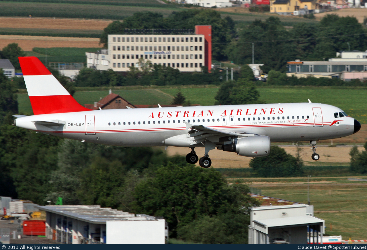Photo of OE-LBP - Airbus A320-214 operated by Austrian Airlines