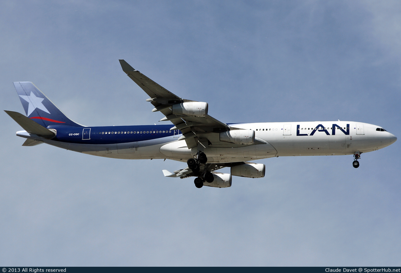 Photo of CC-CQC - Airbus A340-313 operated by LAN Airlines