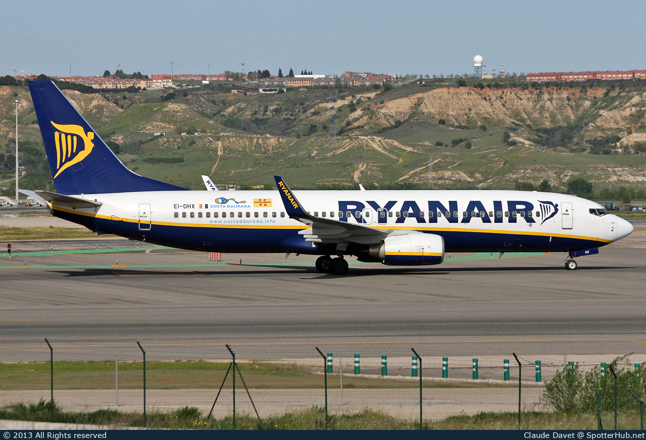 Photo of EI-DHX - Boeing 737-8AS operated by Ryanair