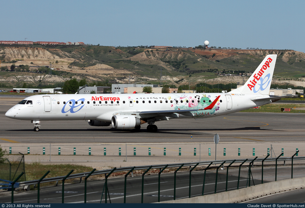Photo of EC-KYP - Embraer ERJ-195LR operated by Air Europa