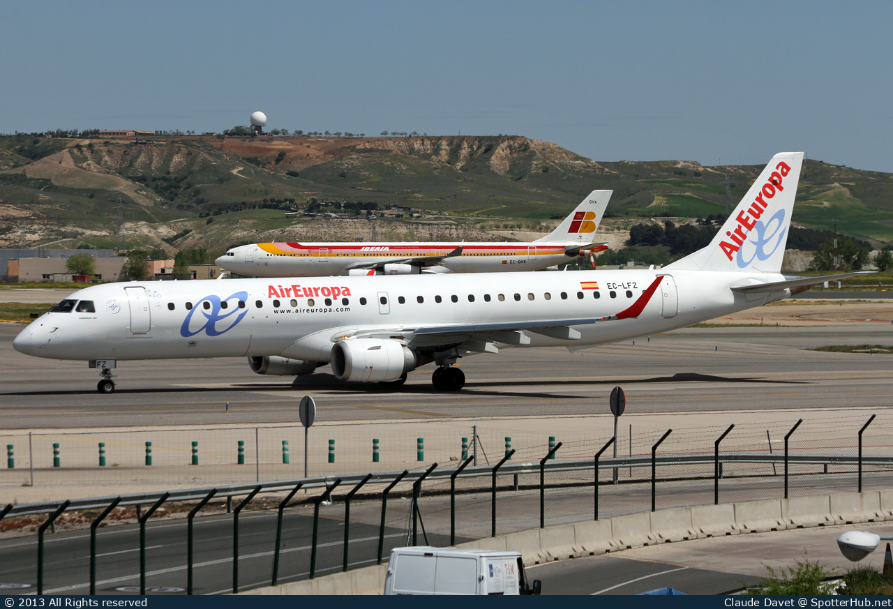 Photo of EC-LFZ - Embraer ERJ-195LR operated by Air Europa