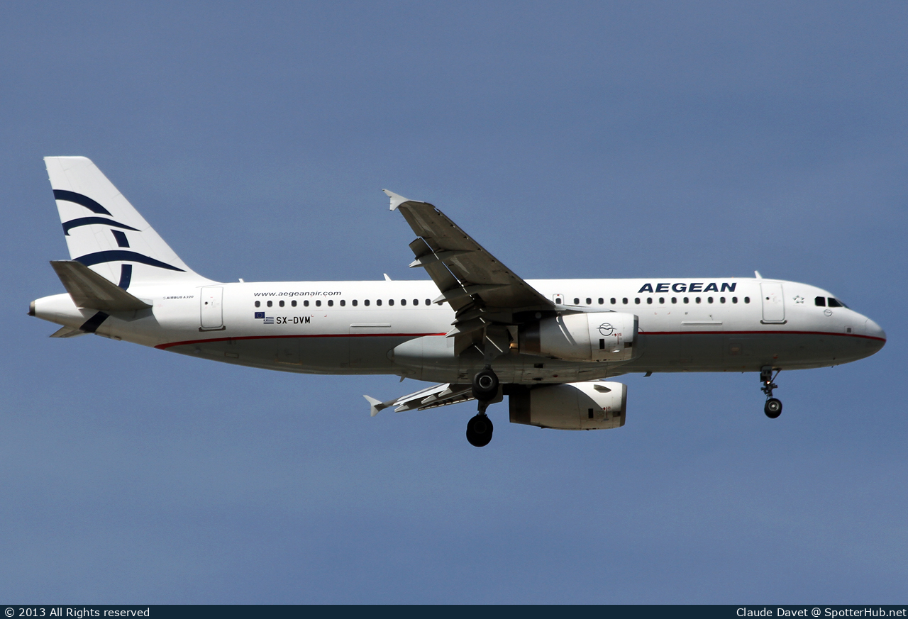 Photo of SX-DVM - Airbus A320-232 operated by Aegean Airlines