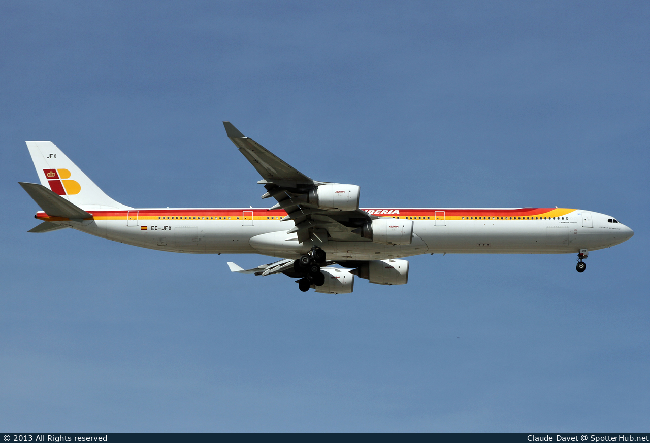 Photo of EC-JFX - Airbus A340-642 operated by Iberia