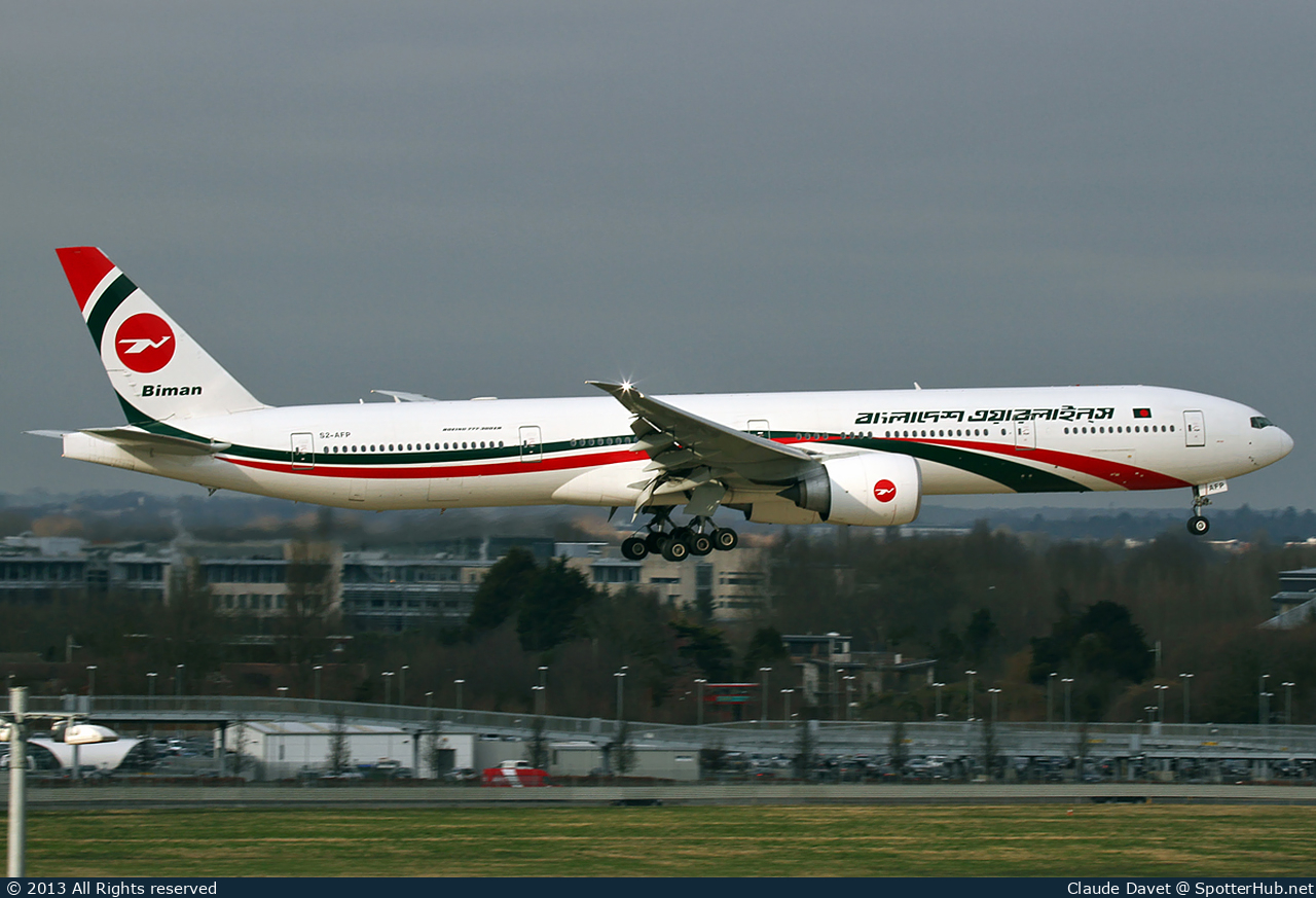 Photo of S2-AFP - Boeing 777-3E9(ER) operated by Biman Bangladesh Airlines