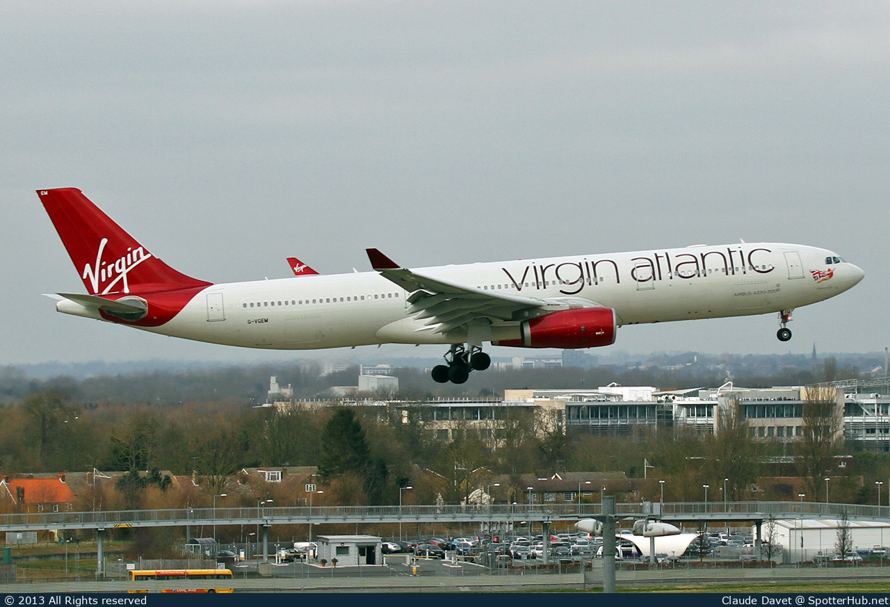 Photo of G-VGEM - Airbus A330-343 operated by Virgin Atlantic Airways