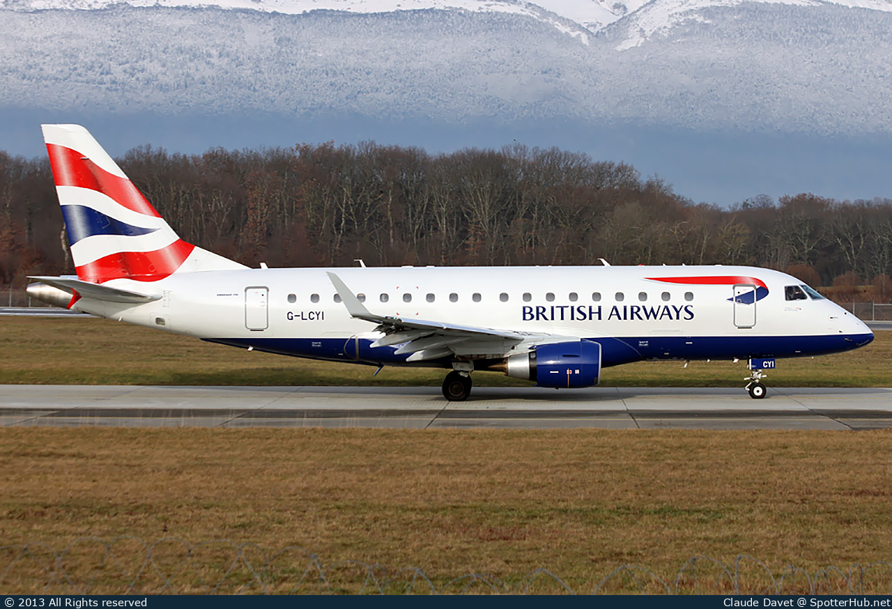 Photo of G-LCYI - Embraer ERJ-170STD operated by BA CityFlyer