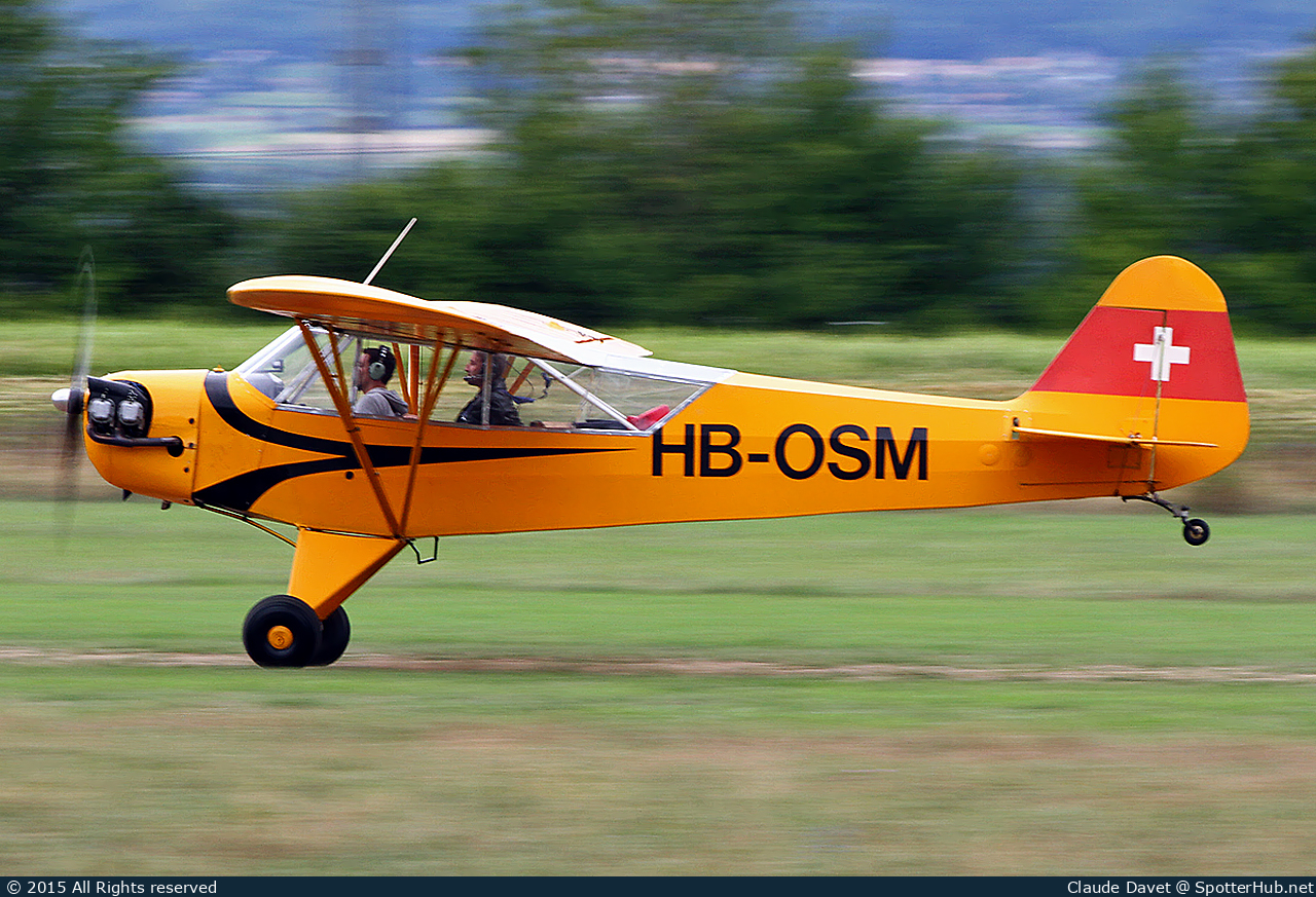 Photo of HB-OSM - Piper L-4H Grasshopper operated by FMPA Fondation pour le Maintien, du Patrimoine Aéronautique