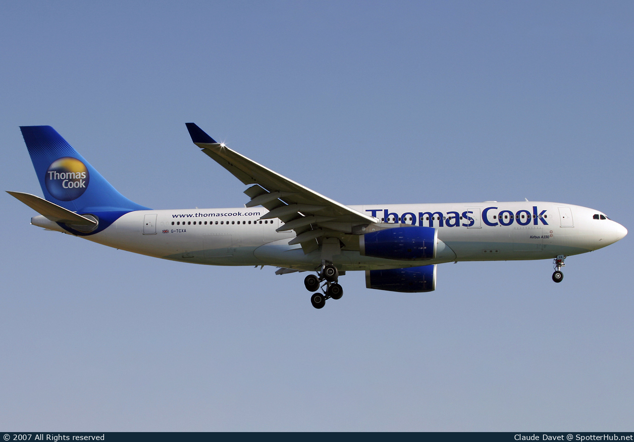 Photo of G-TCXA - Airbus A330-243 operated by Thomas Cook Airlines