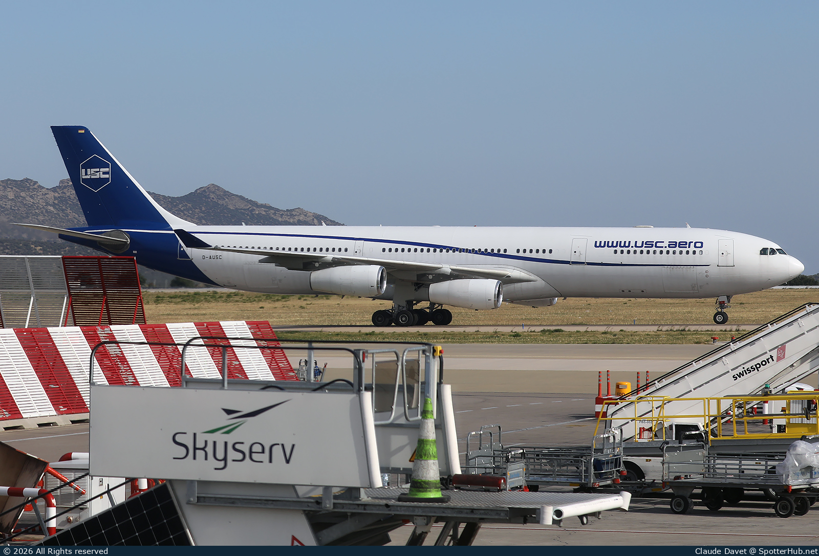 Photo of D-AUSC - Airbus A340-313 operated by Universal Sky Carrier