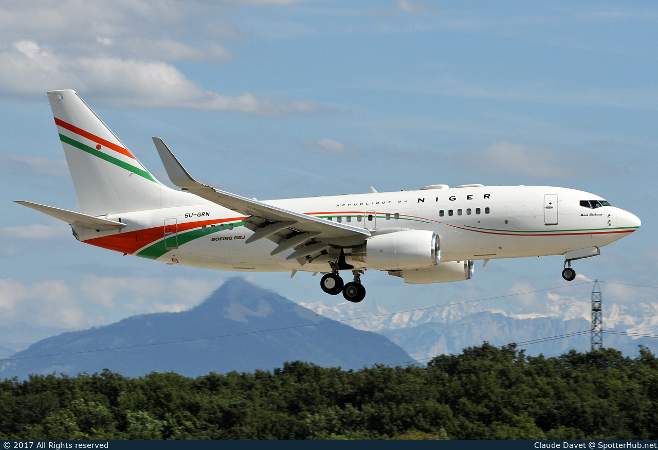 Photo of 5U-GRN - Boeing 737-75U(BBJ) operated by Government of Niger