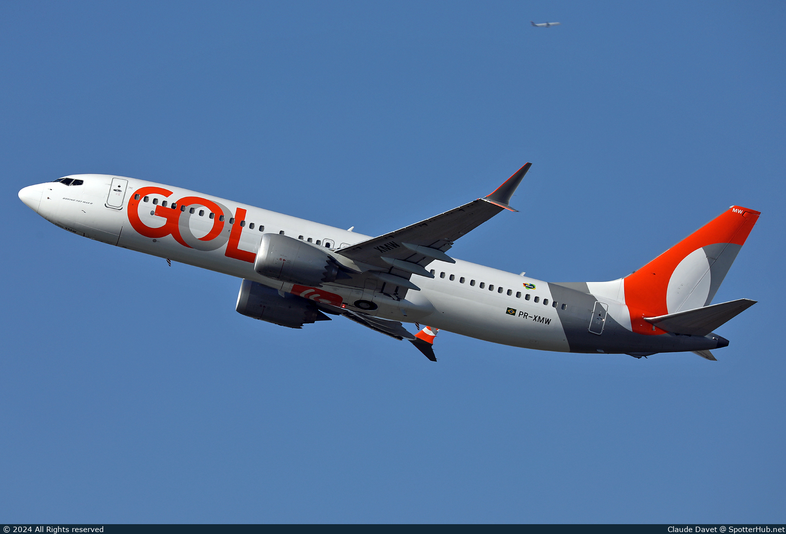 Photo of PR-XMW - Boeing 737 MAX 8 operated by GOL Linhas Aéreas
