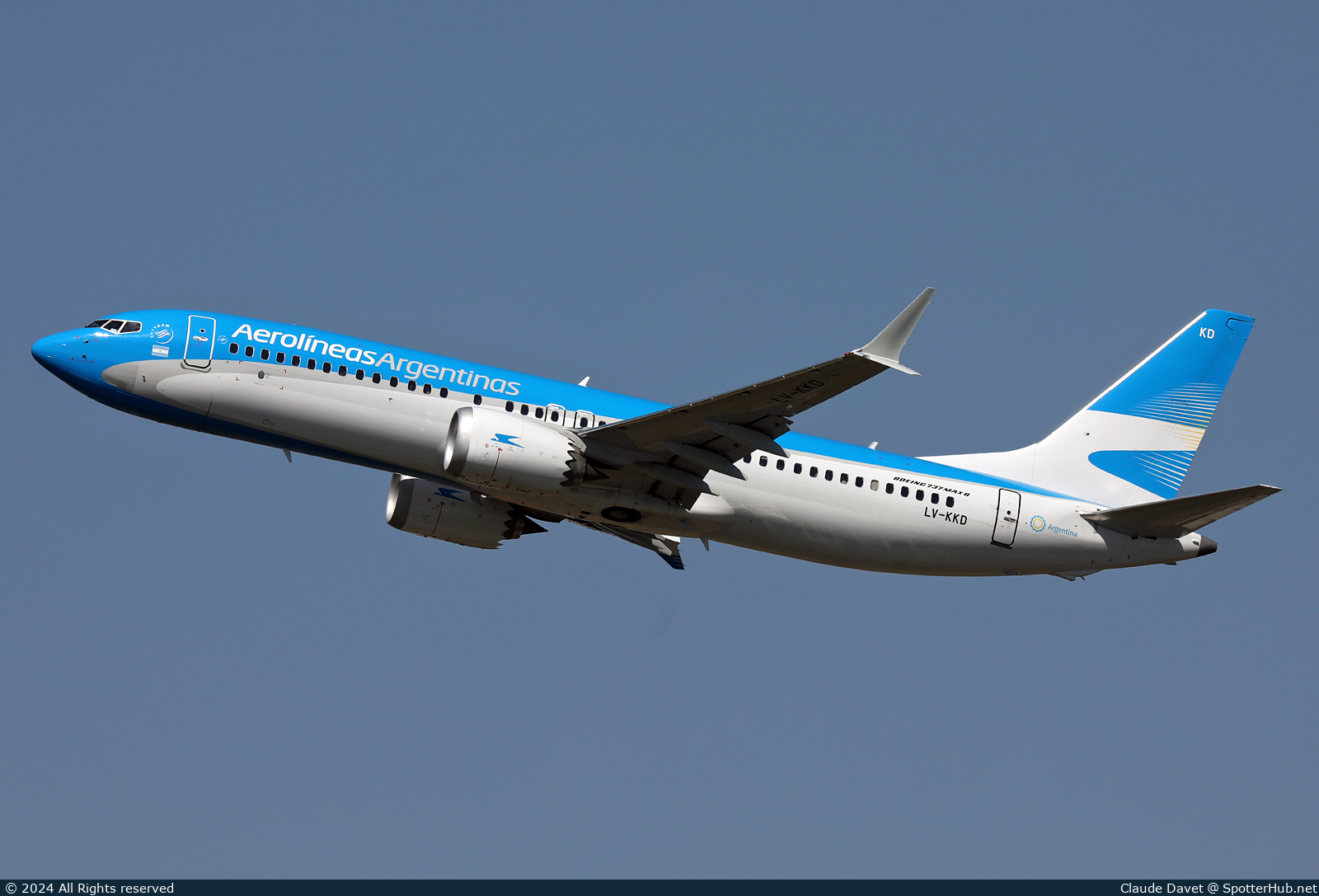Photo of LV-KKD - Boeing 737 MAX 8 operated by Aerolíneas Argentinas
