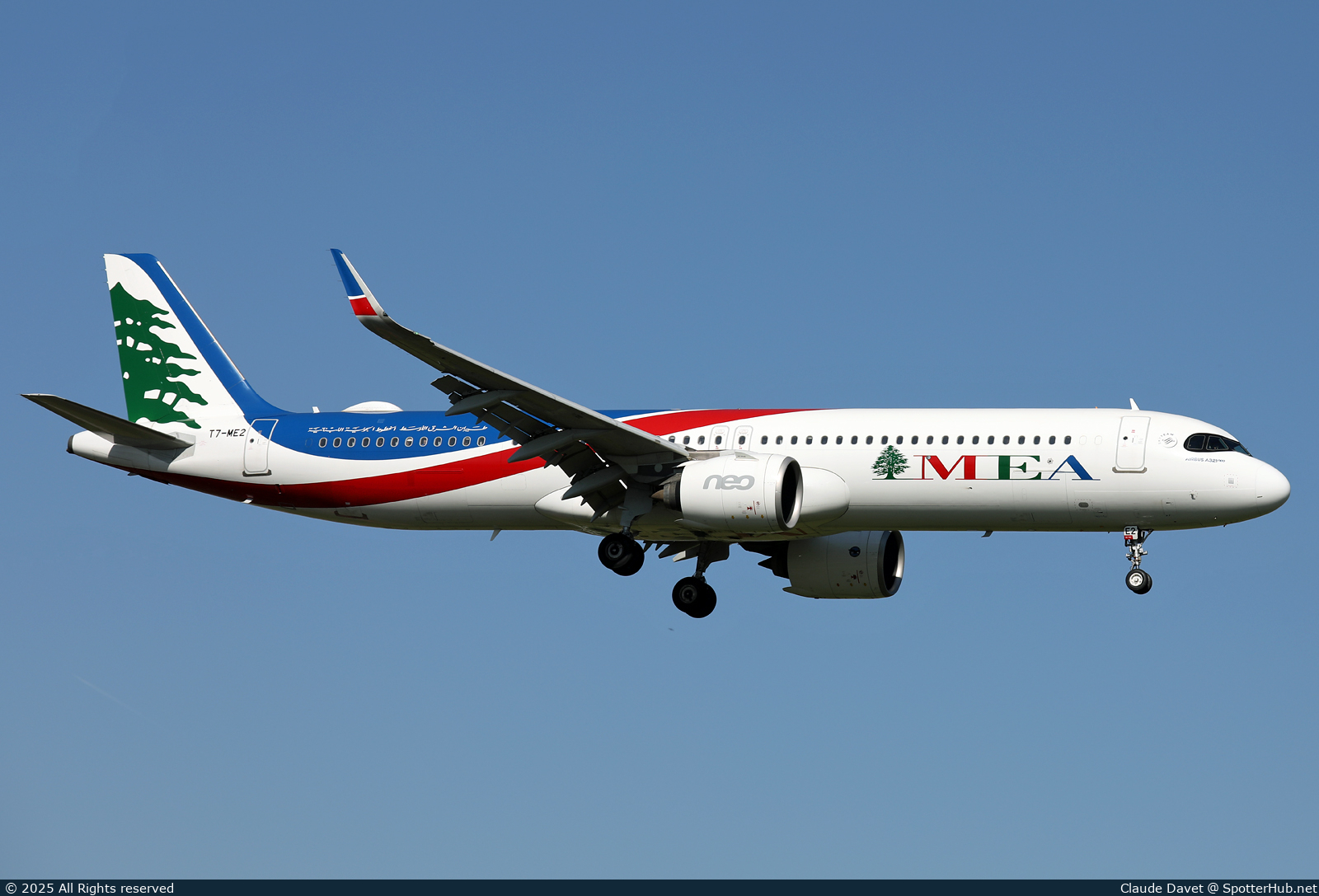 Photo of T7-ME2 - Airbus A321-271NX operated by MEA Middle East Airlines