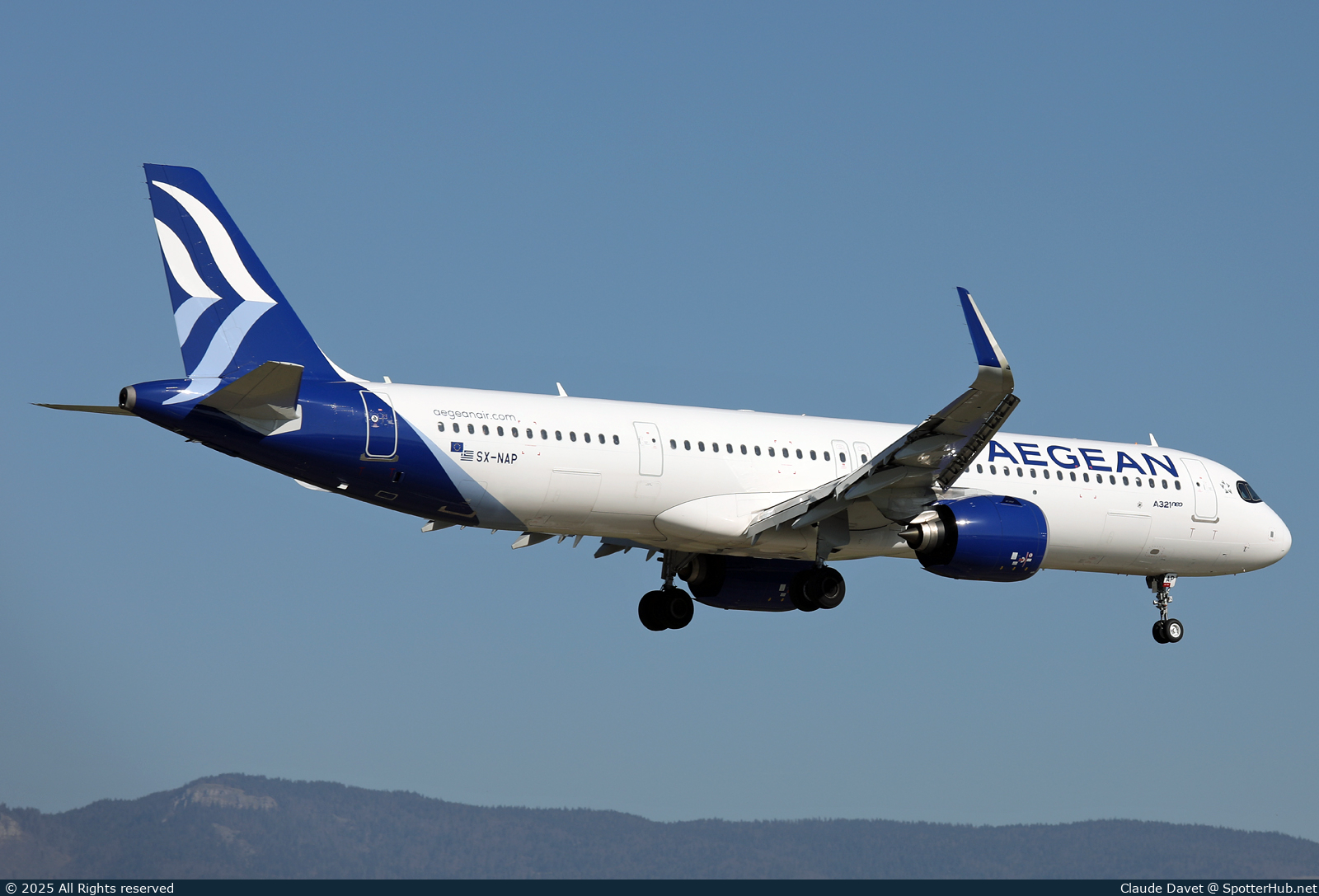 Photo of SX-NAP - Airbus A321-271NX operated by Aegean Airlines