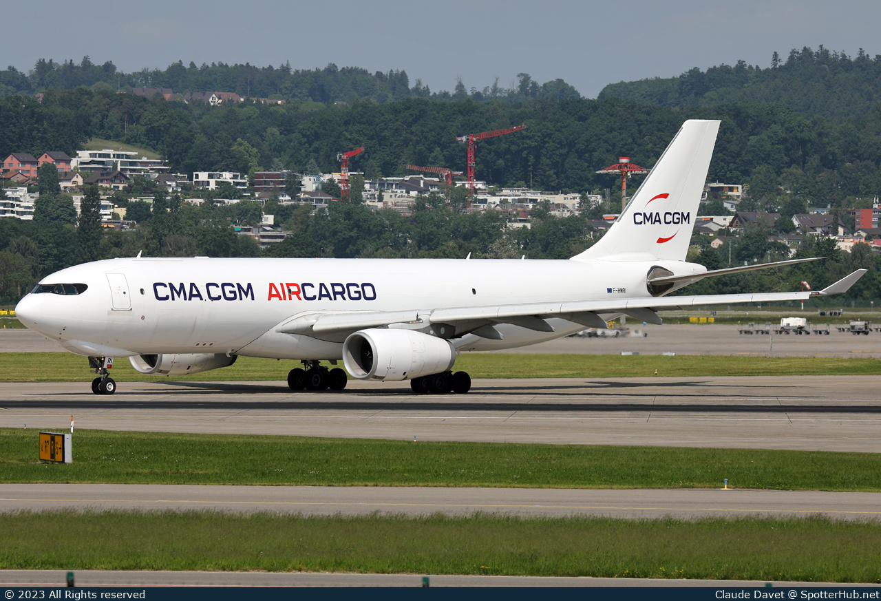 Photo of F-HMRI - Airbus A330-243F operated by CMA CGM Air Cargo