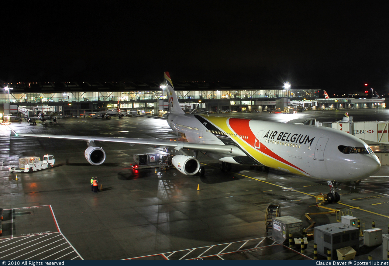 Photo of OO-ABA - Airbus A340-313 operated by Air Belgium