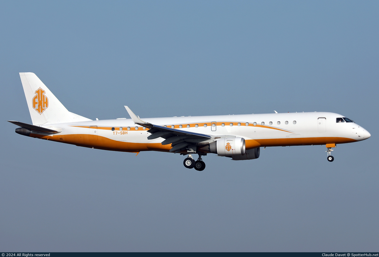 Photo of T7-SBH - Embraer Lineage 1000 operated by Falcon Aviation Services