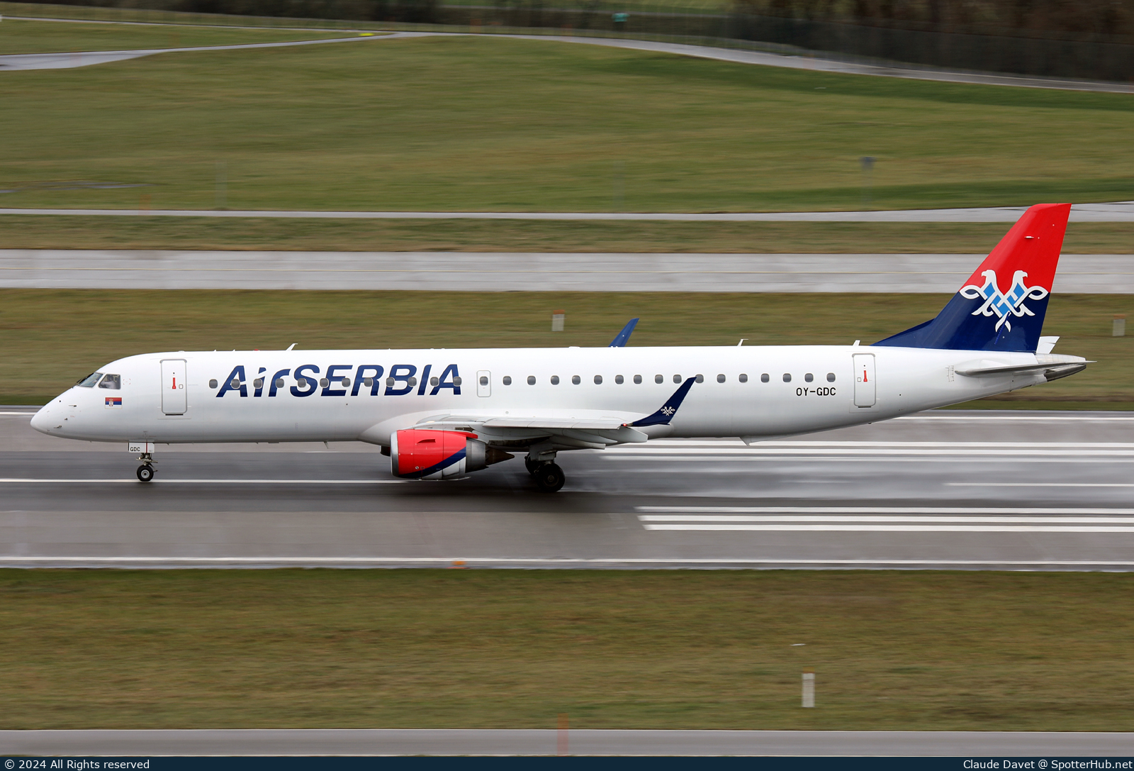 Photo of OY-GDC - Embraer ERJ-195LR operated by Air Serbia (opb Marathon Airlines)