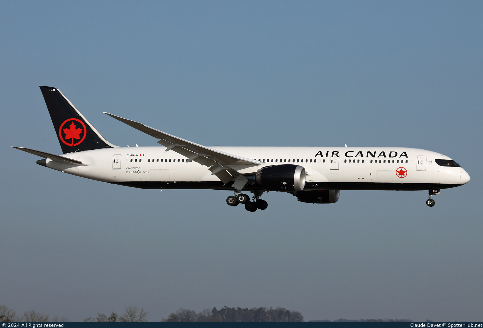 Photo of C-GWUU - Boeing 787-9 Dreamliner operated by Air Canada